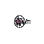 Bilde av Nostalgi stor ring med krystall, sølv